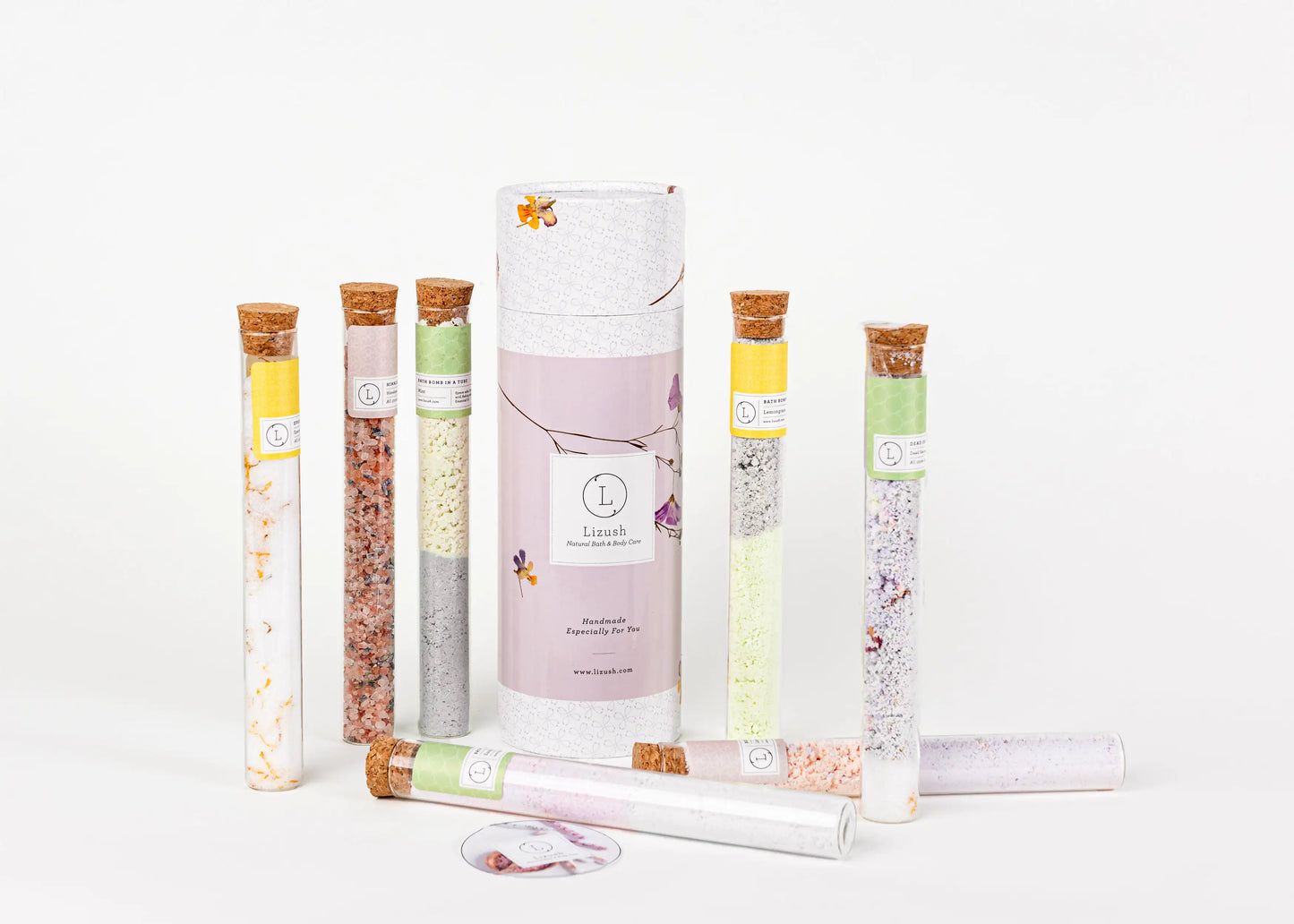Botanical Bliss Bath Set in Glass Tubes