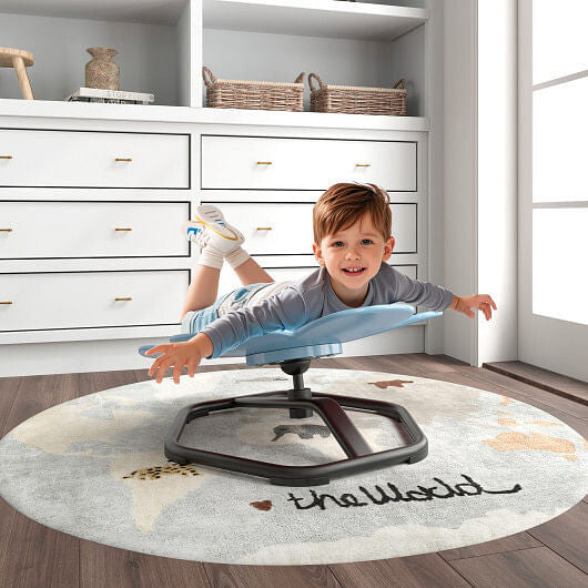 Kids Sensory Swivel Chair Elephant Petal 360 Spinning Chair-Red