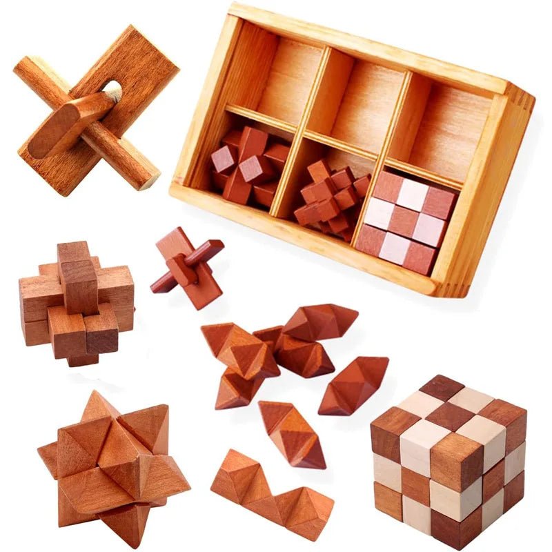 Brain Teaser Puzzle Box Set - Sensory Haven