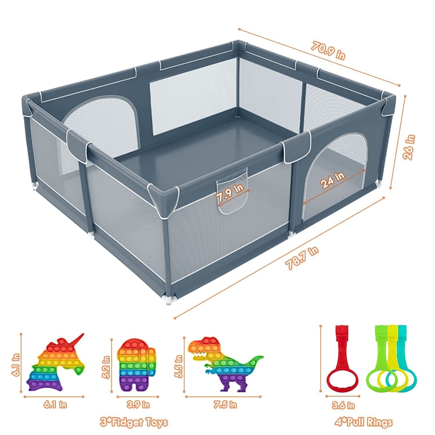 Breathable Mesh Play Pen for Babies and Toddlers - Sensory Haven