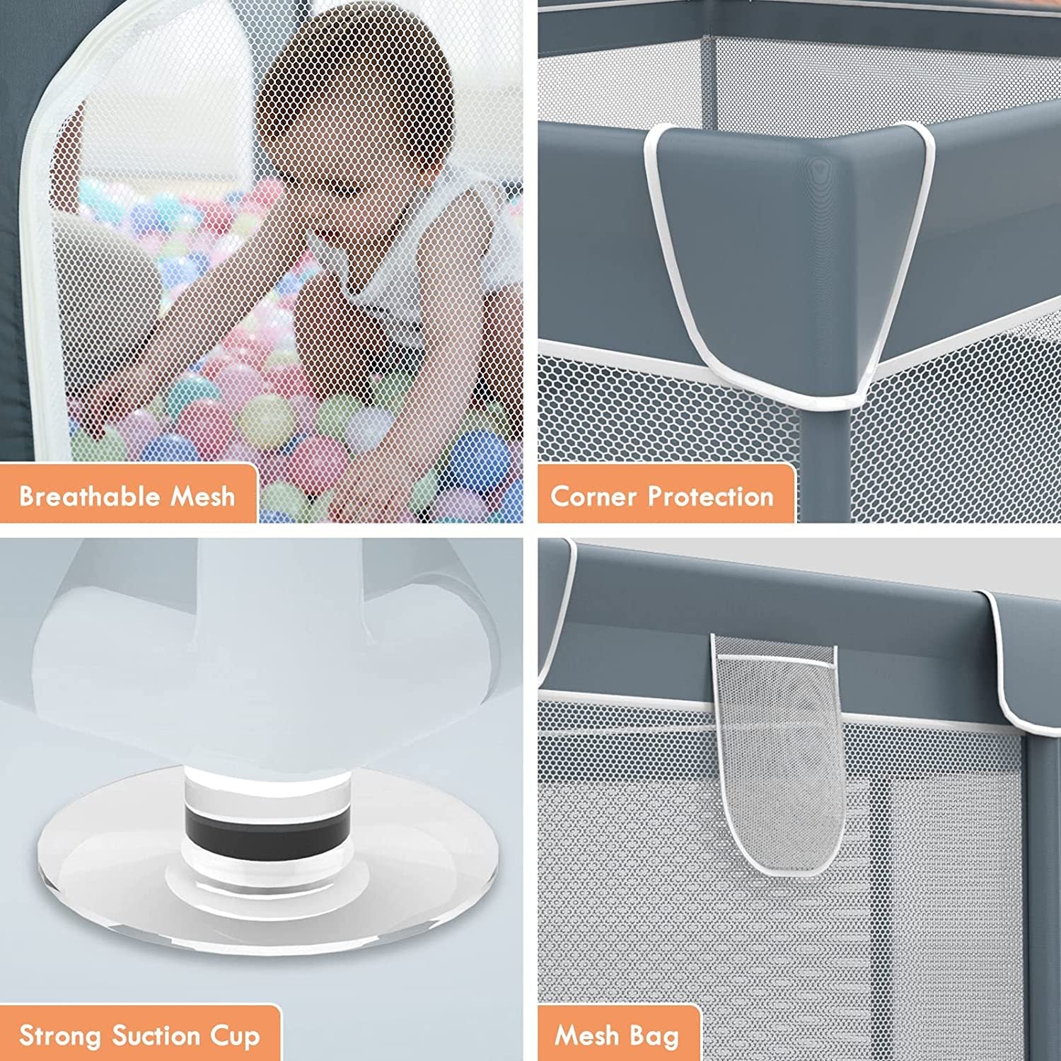 Breathable Mesh Play Pen for Babies and Toddlers - Sensory Haven