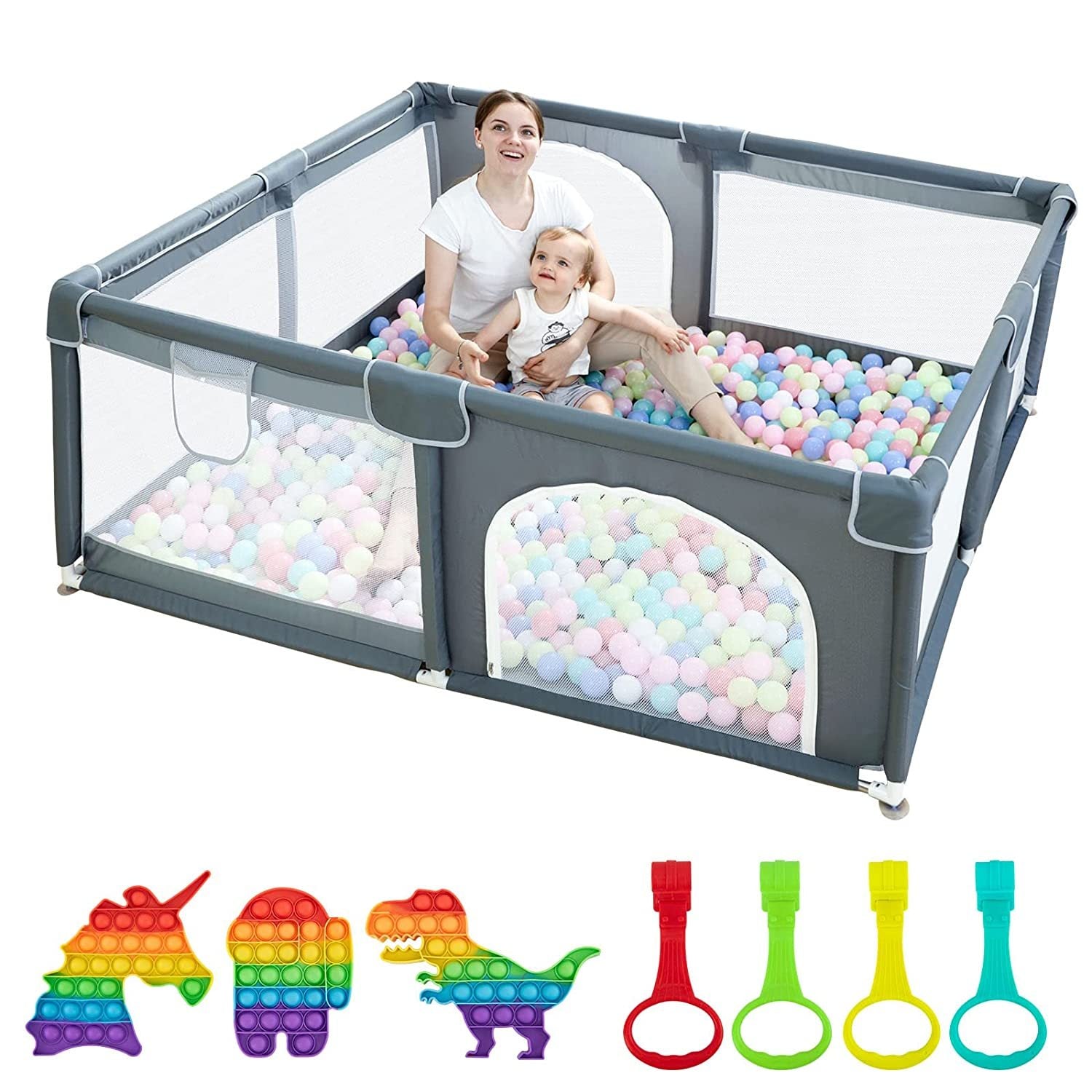 Breathable Mesh Play Pen for Babies and Toddlers - Sensory Haven