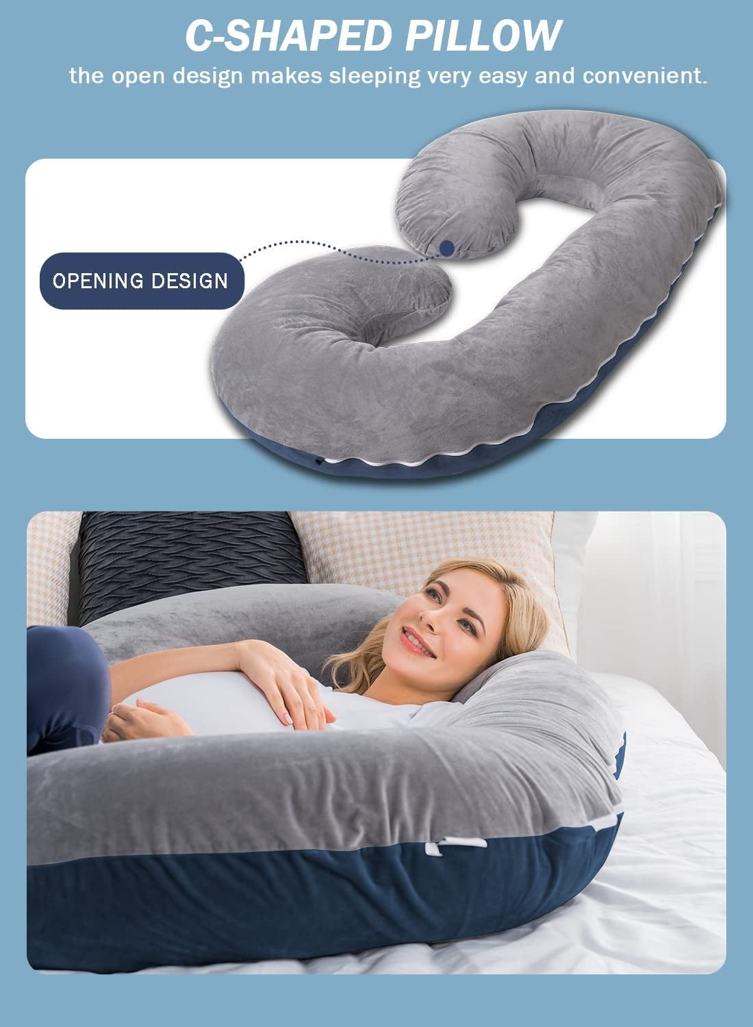 C Shaped Body Pillow - Sensory Haven