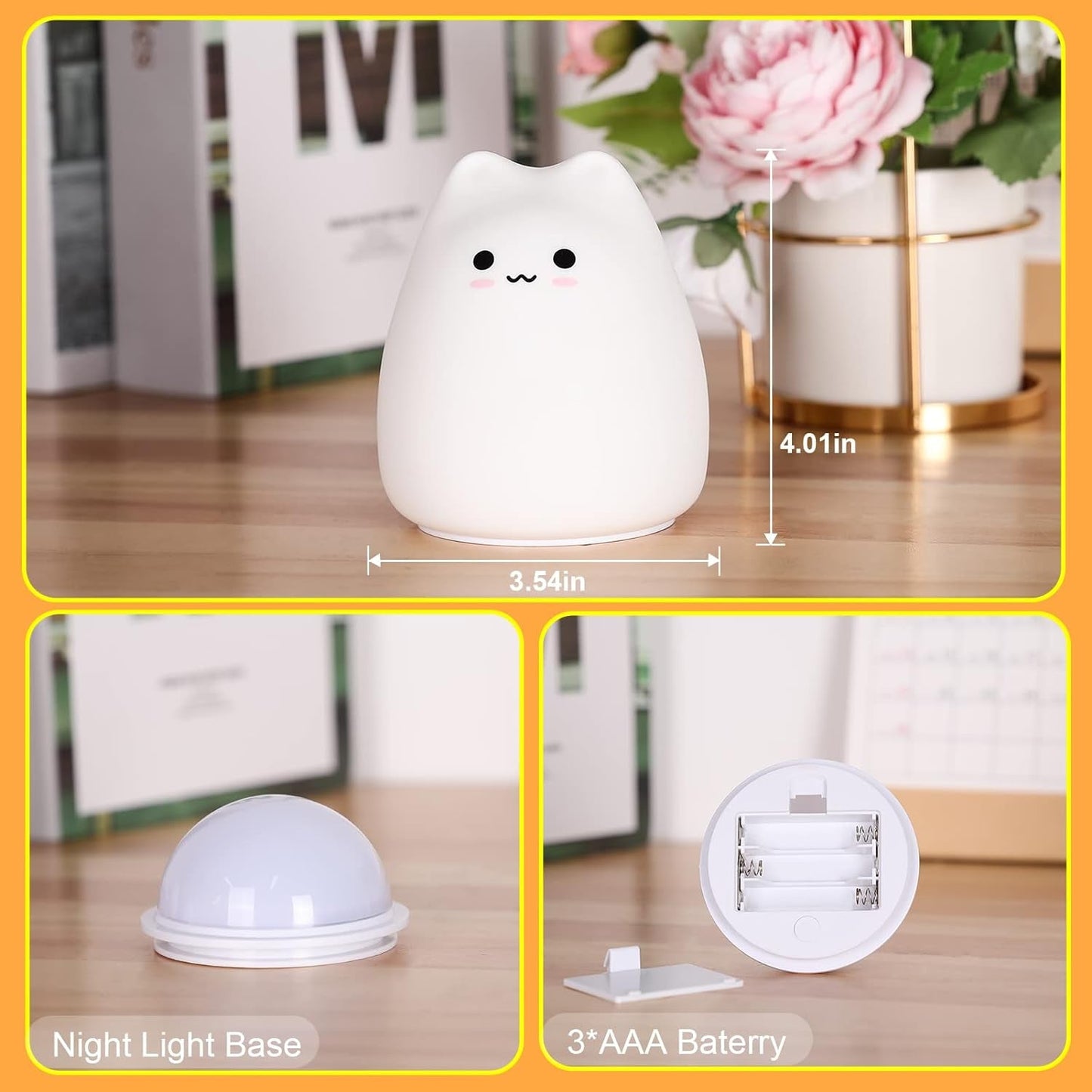 Cat Silicone Night Light - Sensory Haven