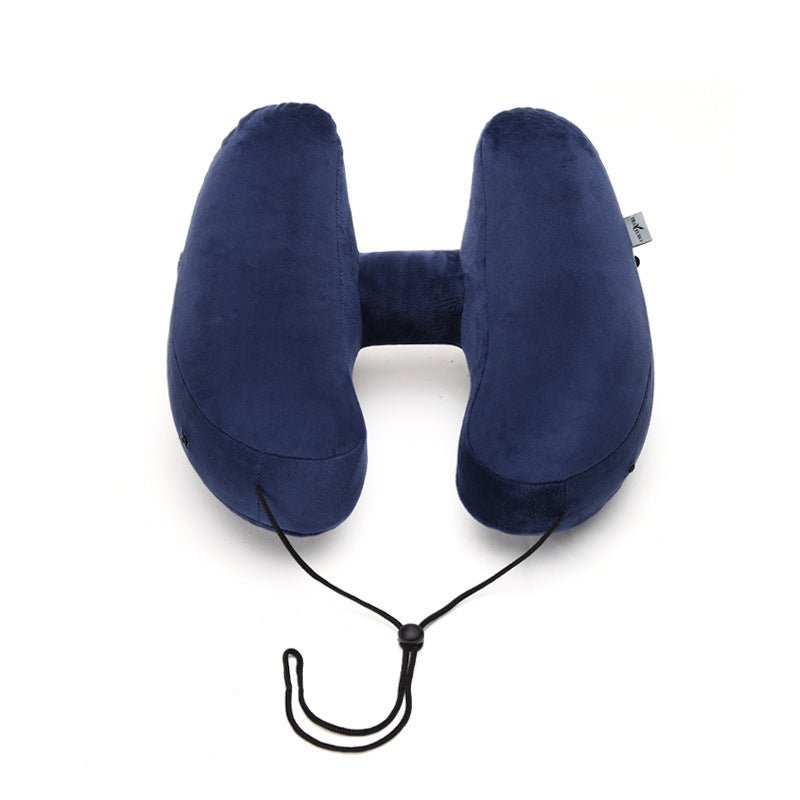 Cozy Hooded Inflatable Travel Pillow - Sensory Haven