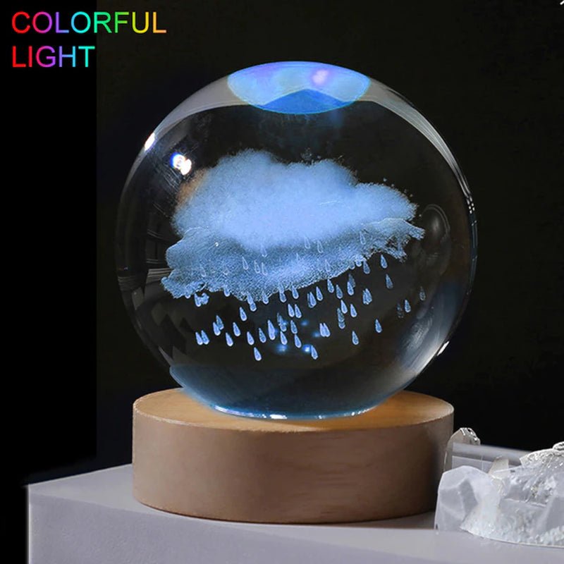 Crystal Ball Night Light 3D Globe - Sensory Haven