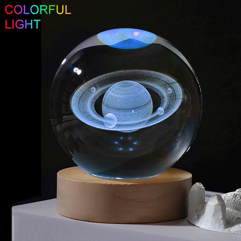 Crystal Ball Night Light 3D Globe - Sensory Haven