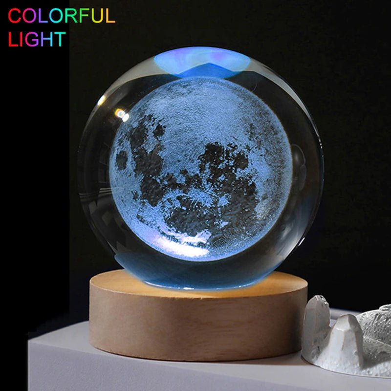 Crystal Ball Night Light 3D Globe - Sensory Haven