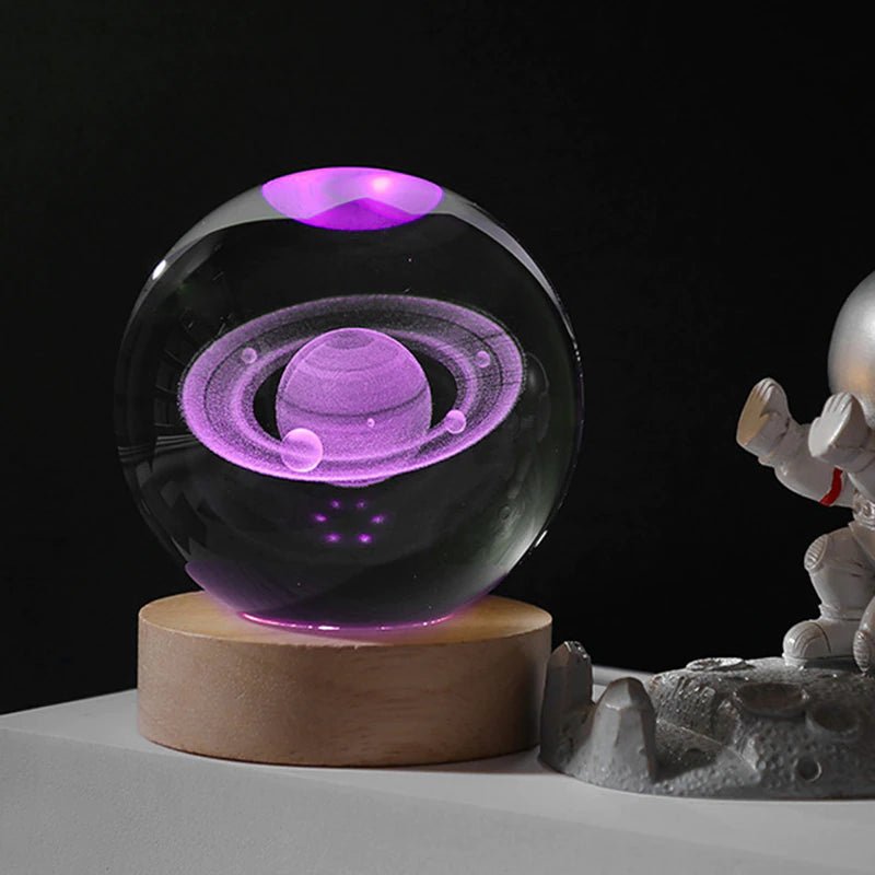 Crystal Ball Night Light 3D Globe - Sensory Haven