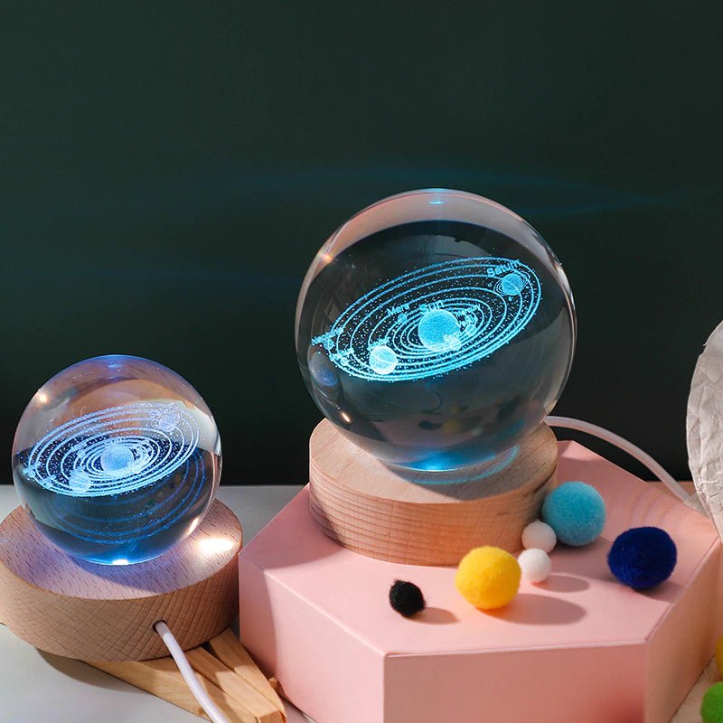 Crystal Ball Night Light 3D Globe - Sensory Haven