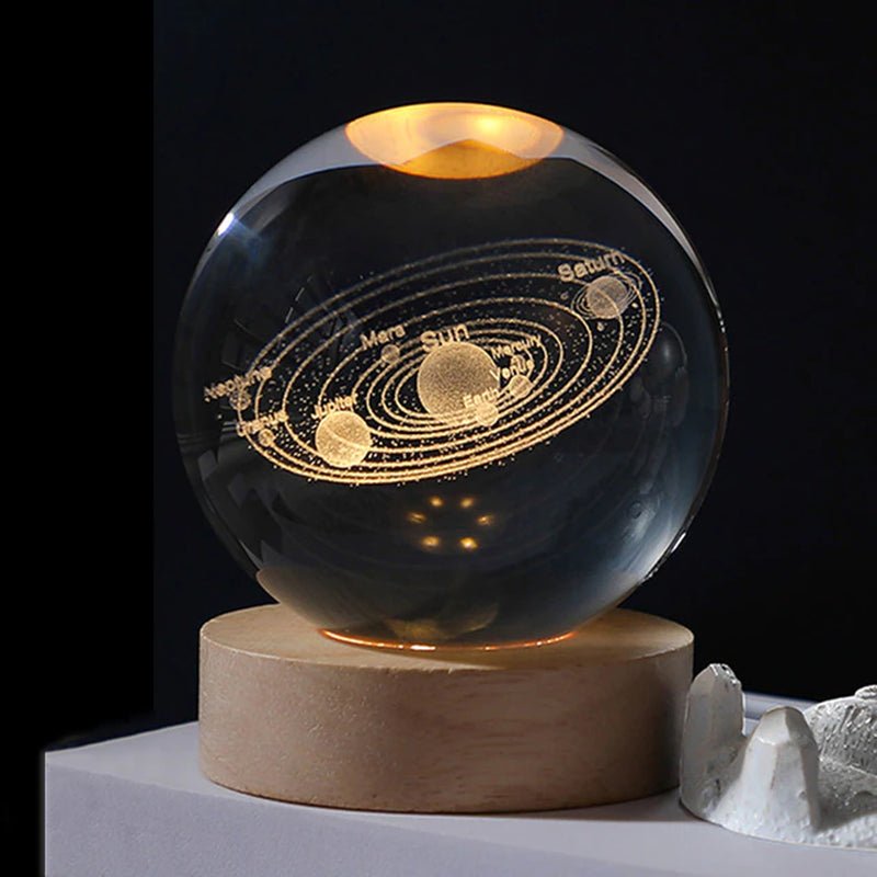 Crystal Ball Night Light 3D Globe - Sensory Haven