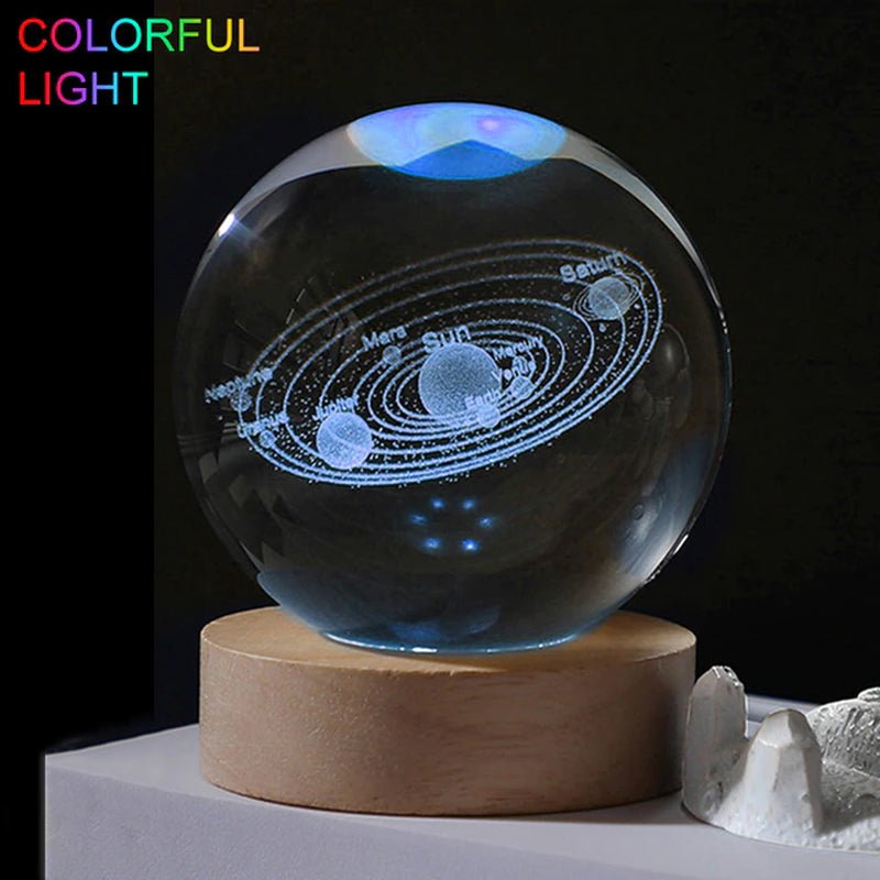 Crystal Ball Night Light 3D Globe - Sensory Haven