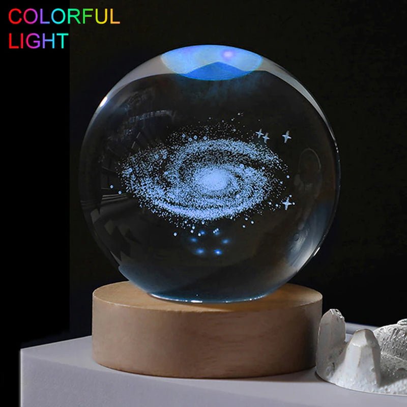 Crystal Ball Night Light 3D Globe - Sensory Haven