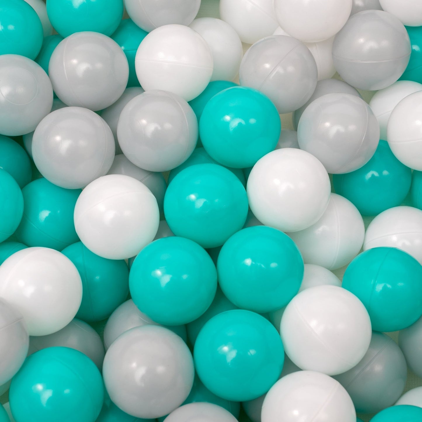 Grey Velvet Sensory Ball Pit with 200 Aqua, White, & Grey Balls - Sensory Haven