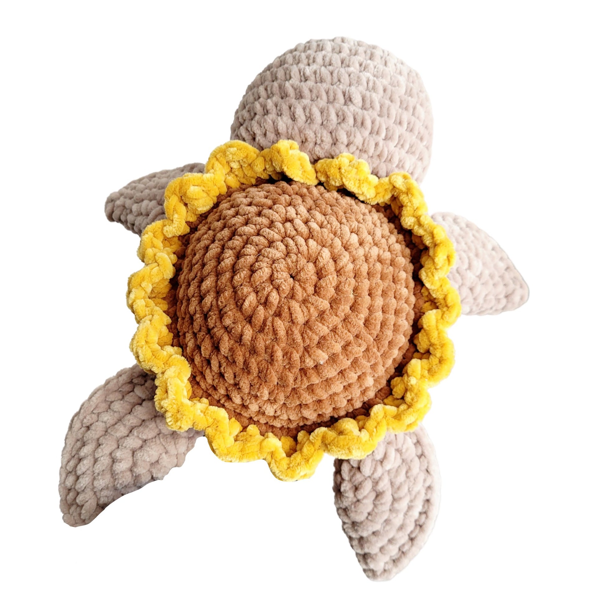 JUMBO 5lbs Weighted Sunflower Turtle - Beige - Sensory Haven