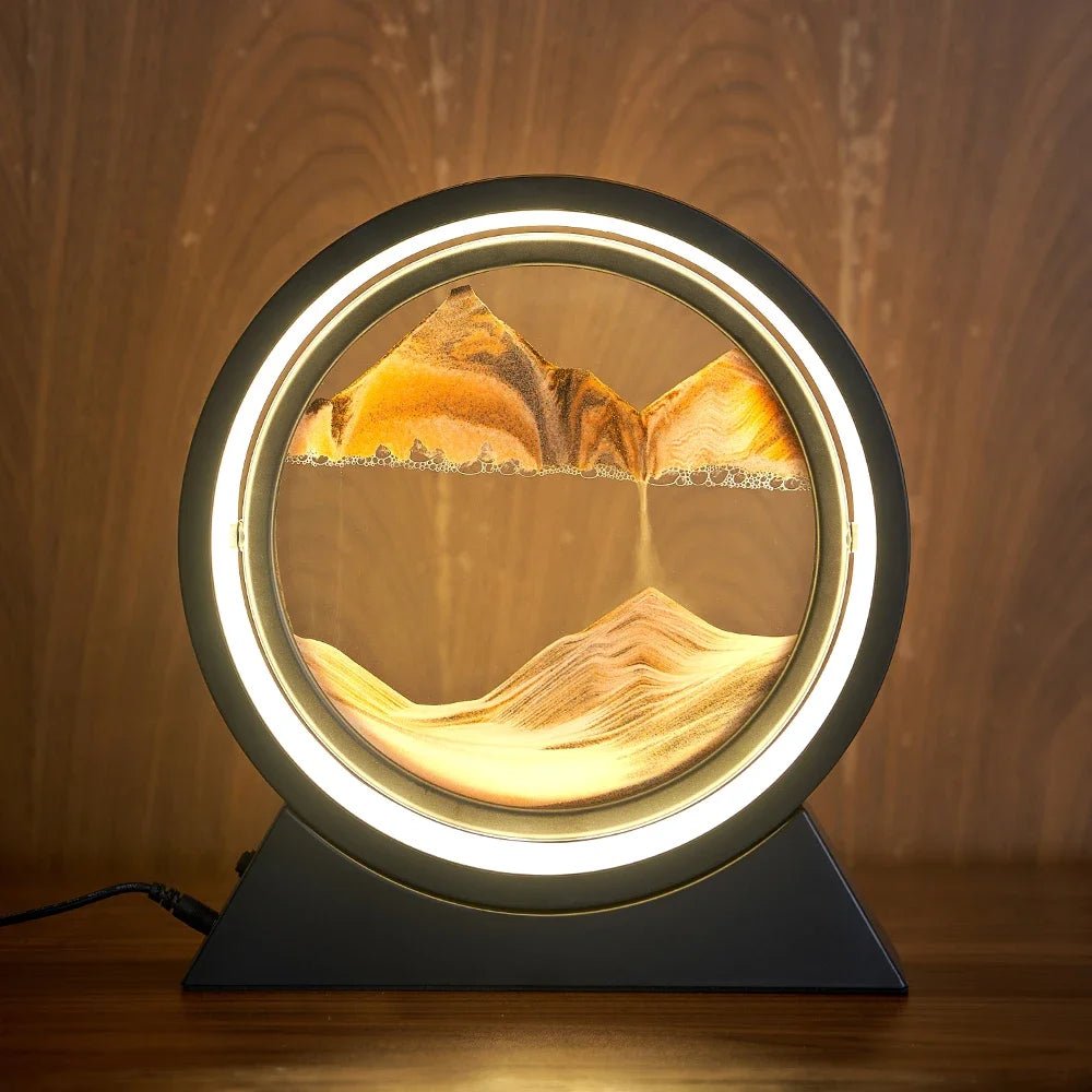 LED Light Creative Quicksand Table Lamp Moving Sand Art Picture - Sensory Haven