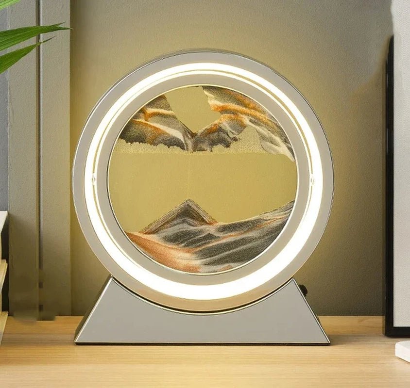 LED Light Creative Quicksand Table Lamp Moving Sand Art Picture - Sensory Haven