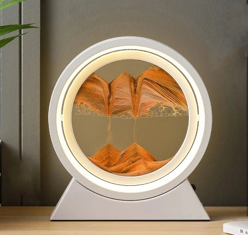 LED Light Creative Quicksand Table Lamp Moving Sand Art Picture - Sensory Haven