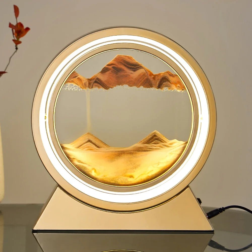 LED Light Creative Quicksand Table Lamp Moving Sand Art Picture - Sensory Haven