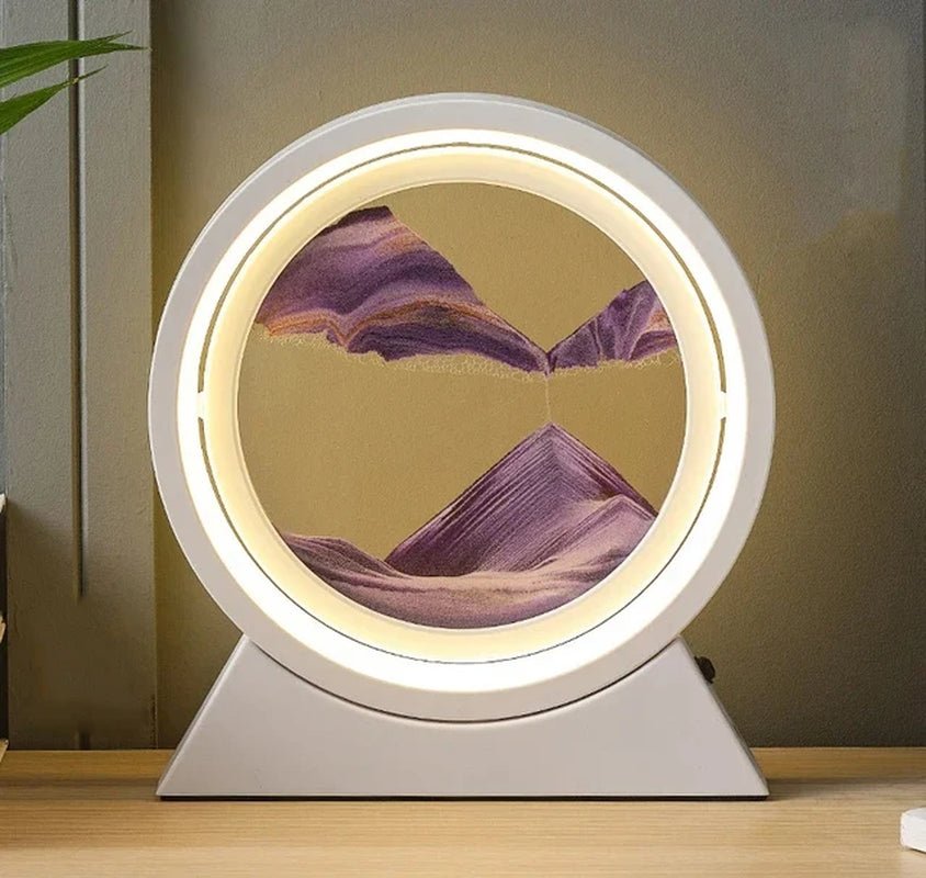 LED Light Creative Quicksand Table Lamp Moving Sand Art Picture - Sensory Haven