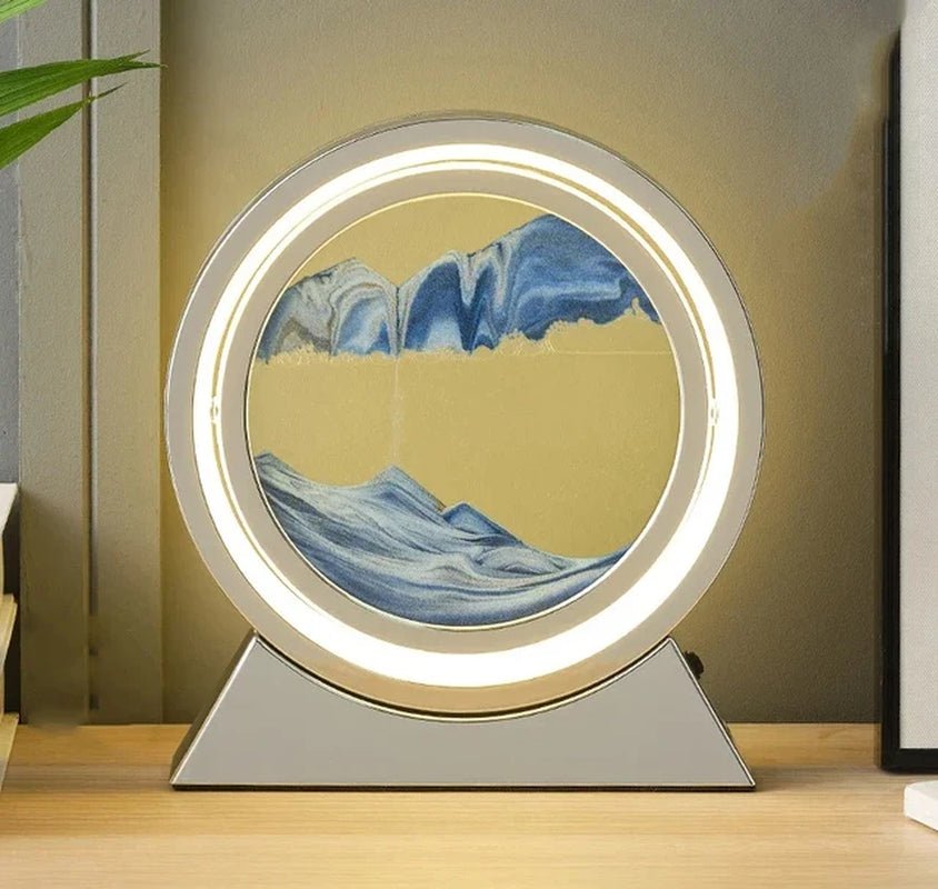 LED Light Creative Quicksand Table Lamp Moving Sand Art Picture - Sensory Haven