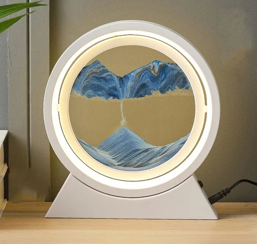 LED Light Creative Quicksand Table Lamp Moving Sand Art Picture - Sensory Haven