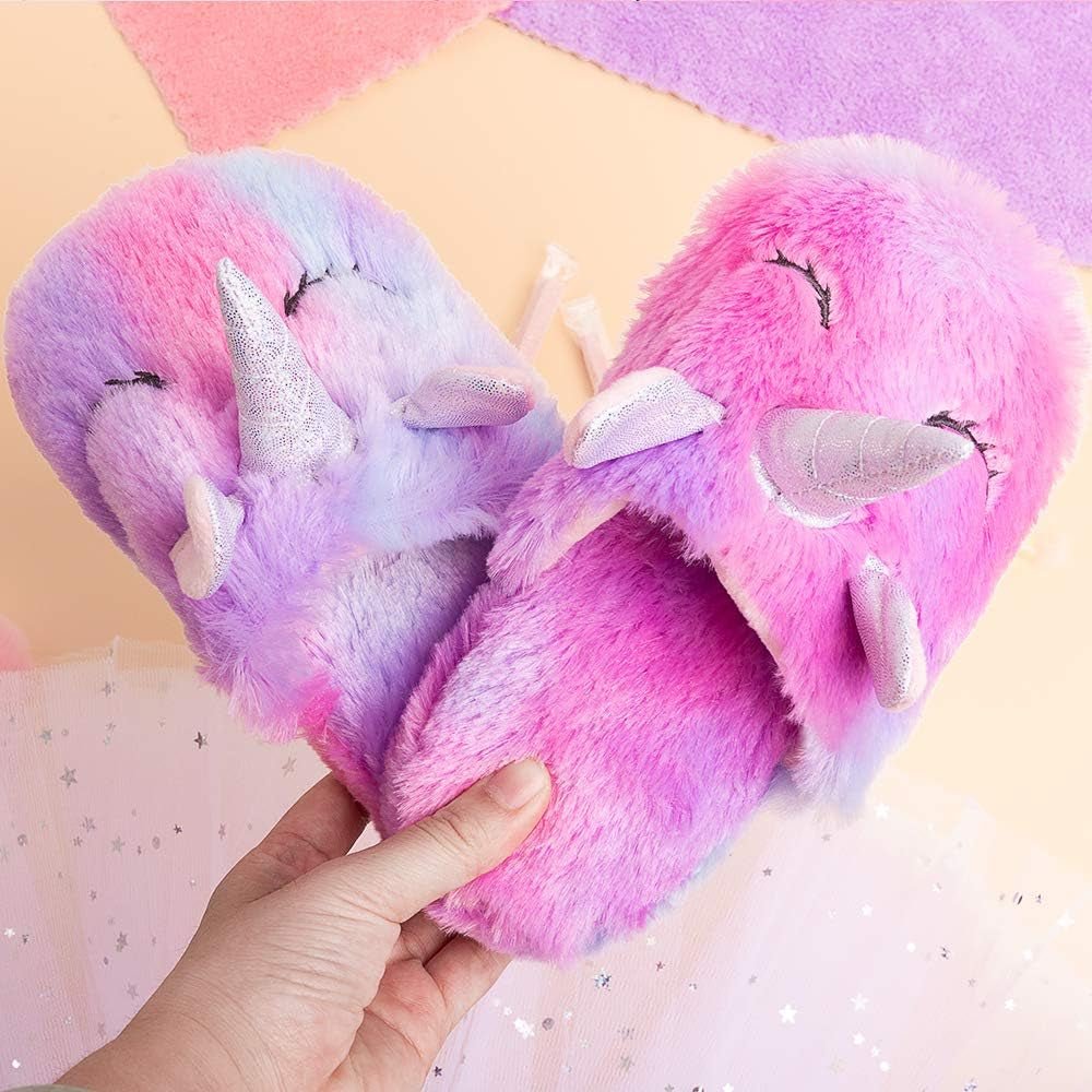 Rainbow Unicorn Slippers - Sensory Haven