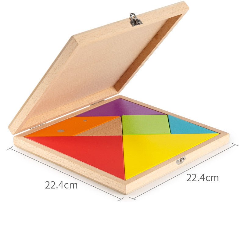 Tangram Iron Box Puzzle Set - Sensory Haven